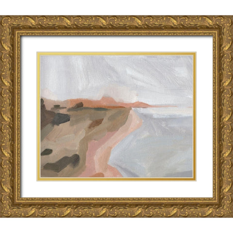 Autumn Coastline II Gold Ornate Wood Framed Art Print with Double Matting by Green, Jacob