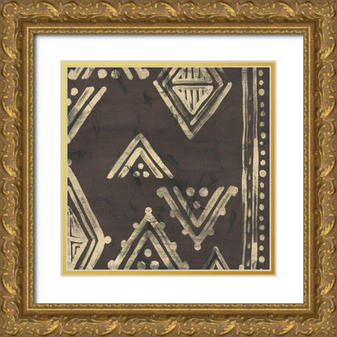 Bazaar Tapestry IV Gold Ornate Wood Framed Art Print with Double Matting by Vess, June Erica