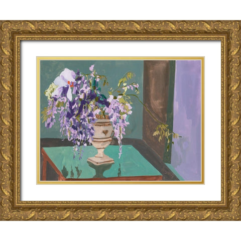 Blooming Wisteria II Gold Ornate Wood Framed Art Print with Double Matting by Wang, Melissa