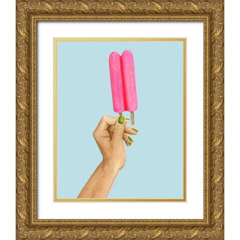 Popsicle Summer I Gold Ornate Wood Framed Art Print with Double Matting by Popp, Grace