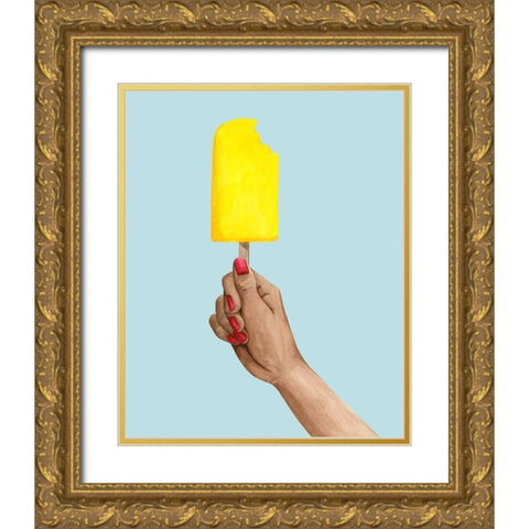 Popsicle Summer III Gold Ornate Wood Framed Art Print with Double Matting by Popp, Grace