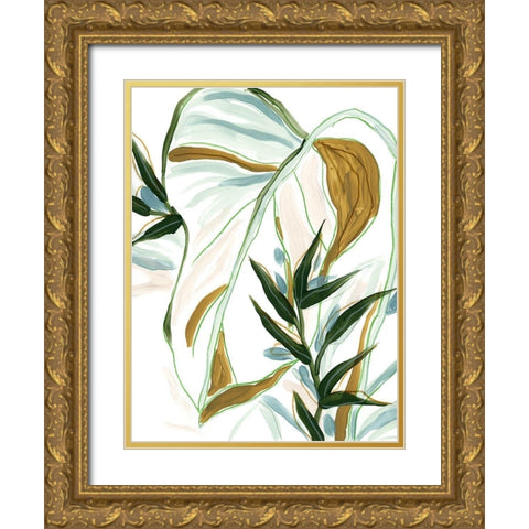 Tropical Impromptu II Gold Ornate Wood Framed Art Print with Double Matting by Vess, June Erica