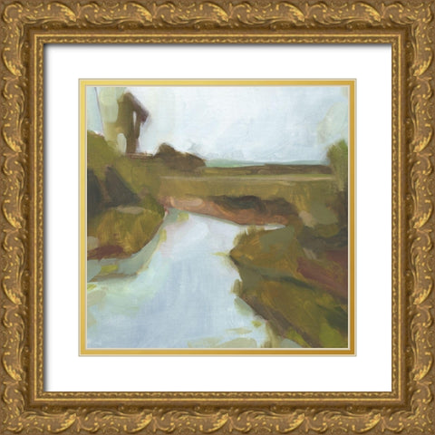 Low Country Landscape II Gold Ornate Wood Framed Art Print with Double Matting by Green, Jacob