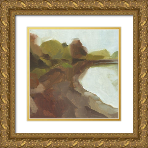 Low Country Landscape IV Gold Ornate Wood Framed Art Print with Double Matting by Green, Jacob