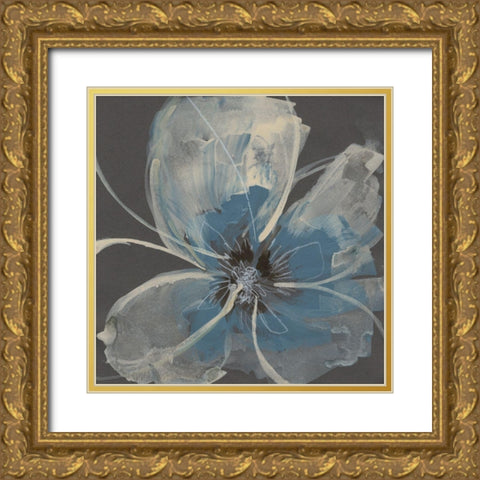 Expressive Petals II Gold Ornate Wood Framed Art Print with Double Matting by Goldberger, Jennifer