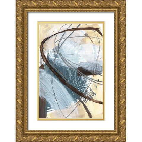 Winding Around II Gold Ornate Wood Framed Art Print with Double Matting by Goldberger, Jennifer