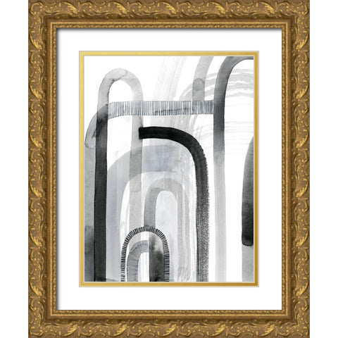 Yester Arches I Gold Ornate Wood Framed Art Print with Double Matting by Popp, Grace