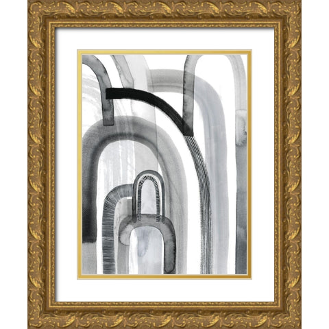 Yester Arches II Gold Ornate Wood Framed Art Print with Double Matting by Popp, Grace