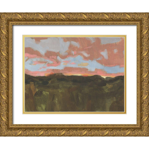 Sunset in Taos II Gold Ornate Wood Framed Art Print with Double Matting by Green, Jacob