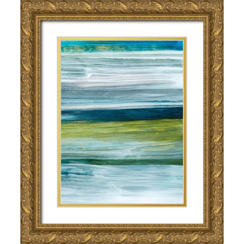 Beryl Swipe II Gold Ornate Wood Framed Art Print with Double Matting by Popp, Grace