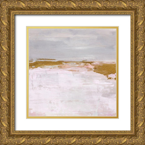 Magenta Skyline II Gold Ornate Wood Framed Art Print with Double Matting by Warren, Annie