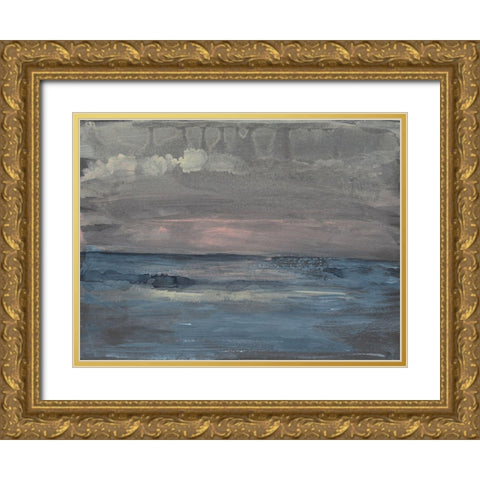 Breaking Sea I Gold Ornate Wood Framed Art Print with Double Matting by Goldberger, Jennifer