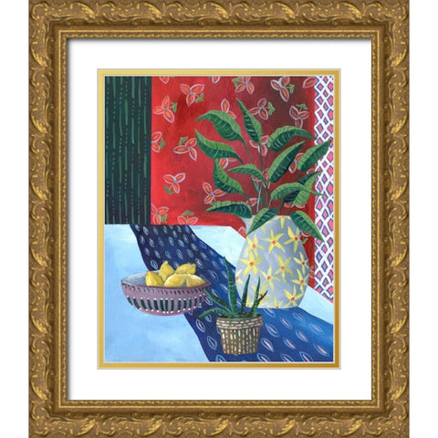 Table Vignette I Gold Ornate Wood Framed Art Print with Double Matting by Moore, Regina