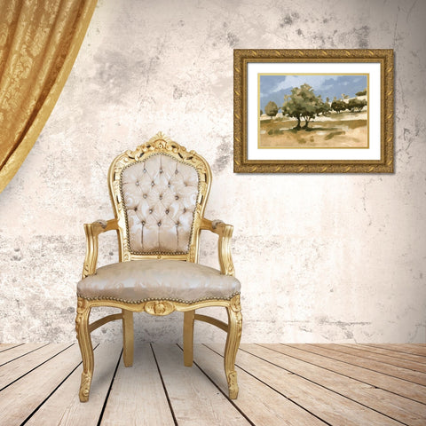 End of Summer I Gold Ornate Wood Framed Art Print with Double Matting by Caroline, Emma