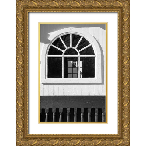 Black and White Windows and Shadows IV Gold Ornate Wood Framed Art Print with Double Matting by DeNardo, Laura