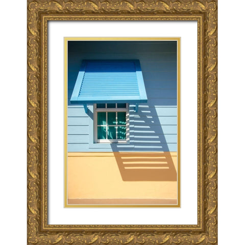 Beachtown Blues I Gold Ornate Wood Framed Art Print with Double Matting by DeNardo, Laura