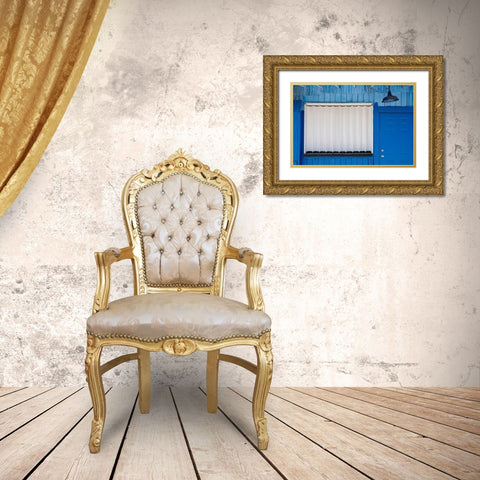 Beachtown Blues VI Gold Ornate Wood Framed Art Print with Double Matting by DeNardo, Laura