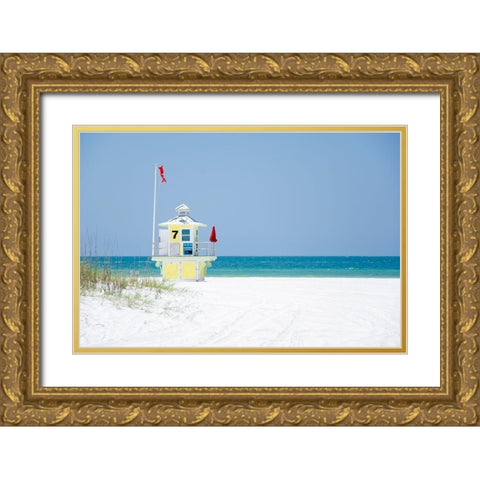 Coastal Hut I Gold Ornate Wood Framed Art Print with Double Matting by DeNardo, Laura