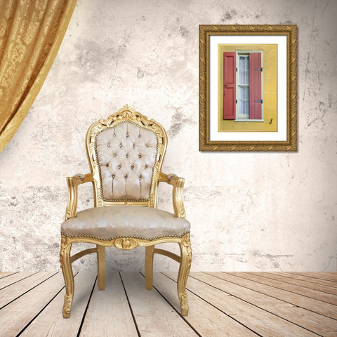 Pastel Windows II Gold Ornate Wood Framed Art Print with Double Matting by DeNardo, Laura