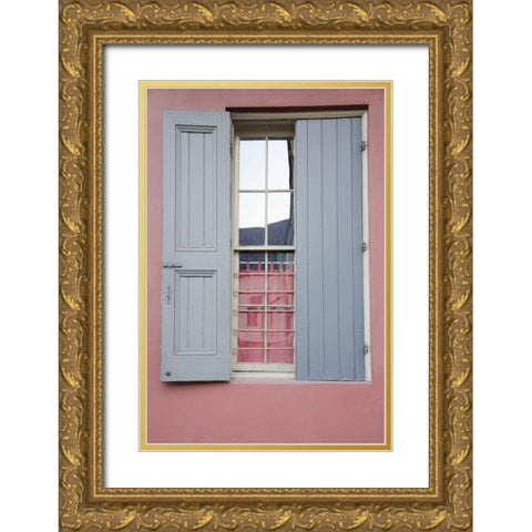 Pastel Windows III Gold Ornate Wood Framed Art Print with Double Matting by DeNardo, Laura