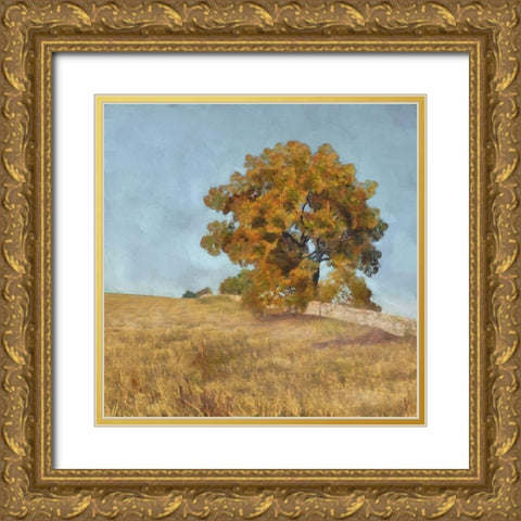 Autumns Tranquility I Gold Ornate Wood Framed Art Print with Double Matting by Saunders, Alonzo