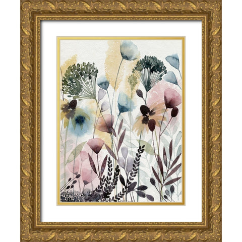 Watercolor Wildflower II Gold Ornate Wood Framed Art Print with Double Matting by Popp, Grace