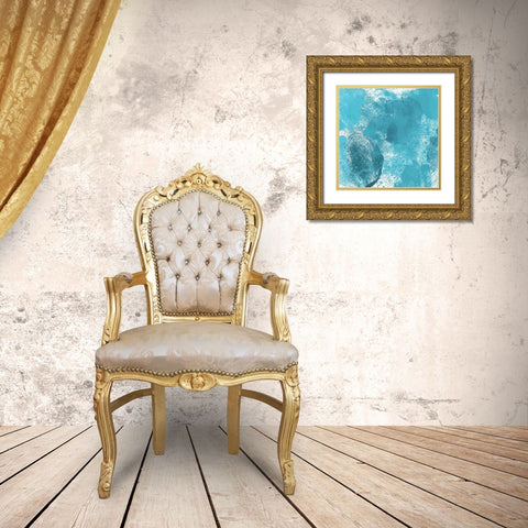 Cool Contemplation II Gold Ornate Wood Framed Art Print with Double Matting by Saunders, Alonzo