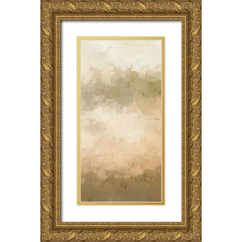 Freeform V Gold Ornate Wood Framed Art Print with Double Matting by Saunders, Alonzo