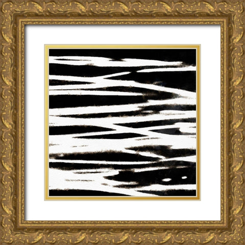 Streaking Paths IV Gold Ornate Wood Framed Art Print with Double Matting by Saunders, Alonzo