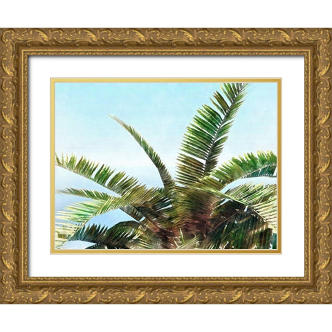 Pleasant Palms I Gold Ornate Wood Framed Art Print with Double Matting by Saunders, Alonzo