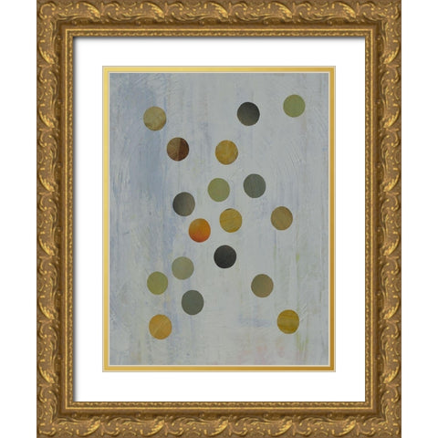 Circles Too I Gold Ornate Wood Framed Art Print with Double Matting by Avondet, Natalie