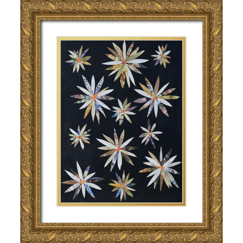 Starburst Too I Gold Ornate Wood Framed Art Print with Double Matting by Avondet, Natalie