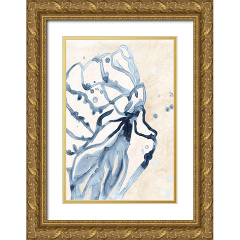 Water Shells I Gold Ornate Wood Framed Art Print with Double Matting by Vess, June Erica