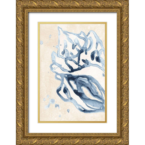 Water Shells II Gold Ornate Wood Framed Art Print with Double Matting by Vess, June Erica