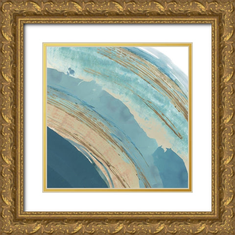 Making Blue Waves III Gold Ornate Wood Framed Art Print with Double Matting by Kouta, Flora