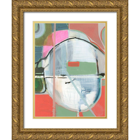 Collage I Gold Ornate Wood Framed Art Print with Double Matting by Cartissi