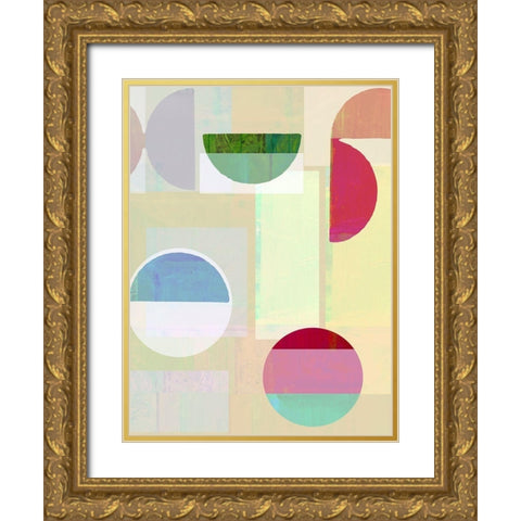 Demi II Gold Ornate Wood Framed Art Print with Double Matting by Cartissi