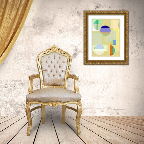 Demi III Gold Ornate Wood Framed Art Print with Double Matting by Cartissi