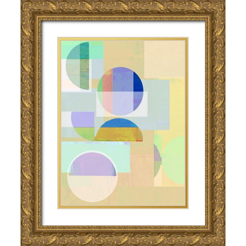 Demi IV Gold Ornate Wood Framed Art Print with Double Matting by Cartissi