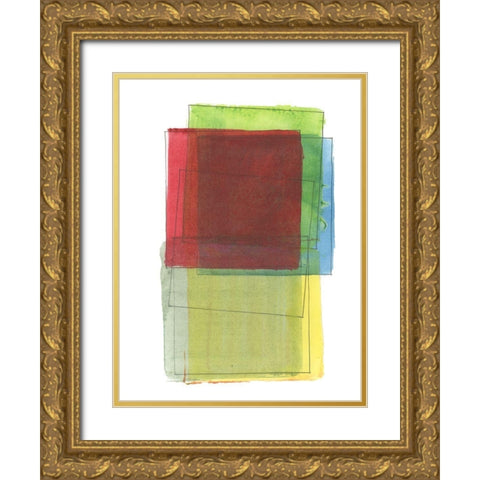 Graphene I Gold Ornate Wood Framed Art Print with Double Matting by Cartissi