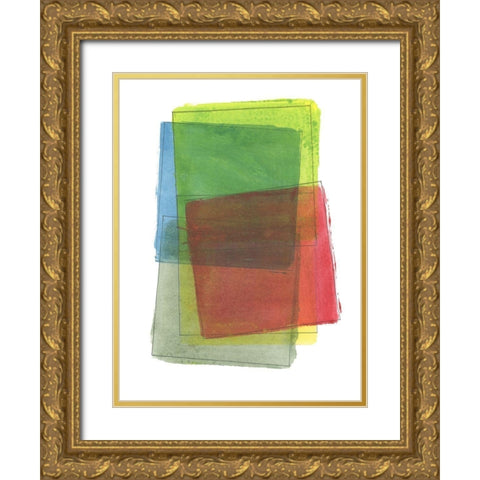 Graphene VII Gold Ornate Wood Framed Art Print with Double Matting by Cartissi