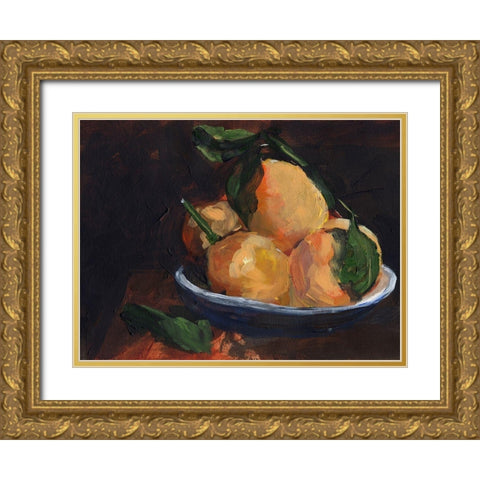 Fruit Plate I Gold Ornate Wood Framed Art Print with Double Matting by Parker, Jennifer Paxton