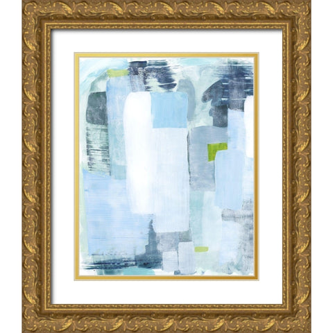 Oceanic Shimmer II Gold Ornate Wood Framed Art Print with Double Matting by Popp, Grace