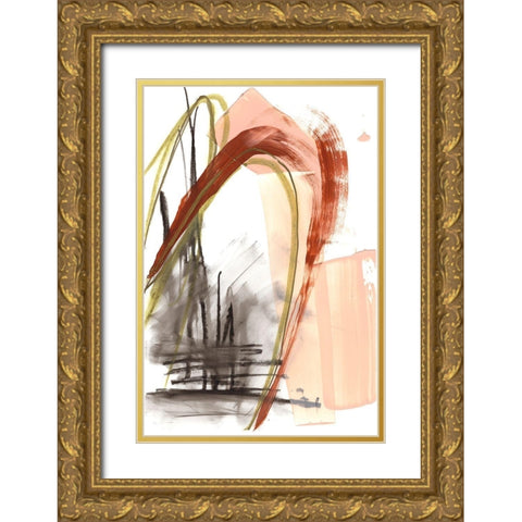 Scraped I Gold Ornate Wood Framed Art Print with Double Matting by Goldberger, Jennifer