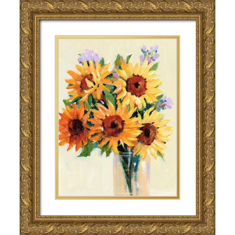 Fresh Cut Flowers I Gold Ornate Wood Framed Art Print with Double Matting by OToole, Tim