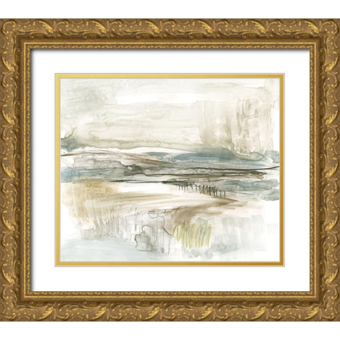 Stark Neutral Landscape II Gold Ornate Wood Framed Art Print with Double Matting by Goldberger, Jennifer