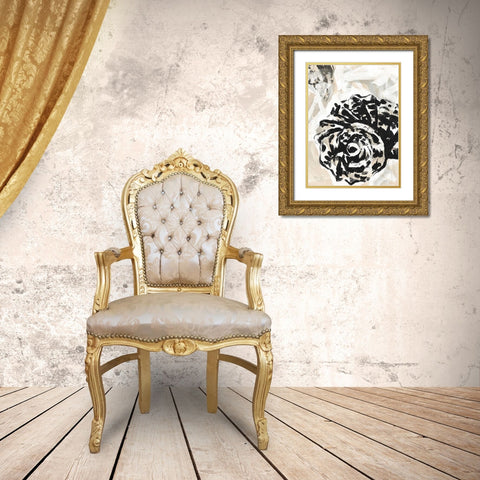 Sea Scumble II Gold Ornate Wood Framed Art Print with Double Matting by Vess, June Erica