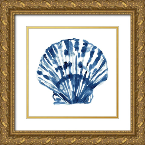 Beach Brushwork I Gold Ornate Wood Framed Art Print with Double Matting by Vess, June Erica