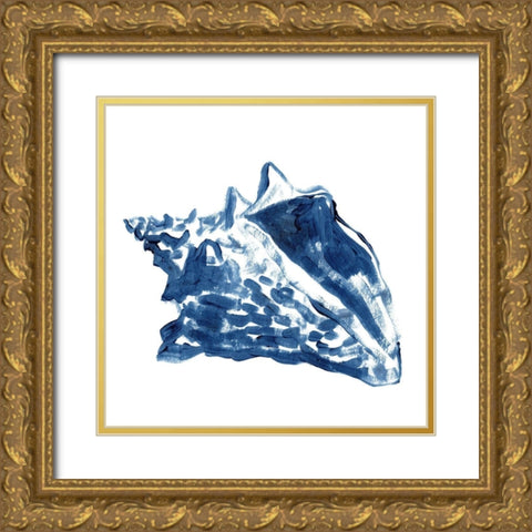 Beach Brushwork III Gold Ornate Wood Framed Art Print with Double Matting by Vess, June Erica