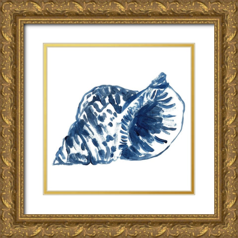 Beach Brushwork IV Gold Ornate Wood Framed Art Print with Double Matting by Vess, June Erica